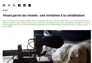 Vivant parmi les vivants, in BALISES, le magazine de la BPI - Centre Georges-Pompidou, Paris, 2024. © DR