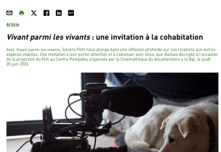 Vivant parmi les vivants, in BALISES, le magazine de la BPI - Centre Georges-Pompidou, Paris, 2024. © DR Vivant parmi les vivants, in BALISES, le magazine de la BPI - Centre Georges-Pompidou, Paris, 2024. © DR